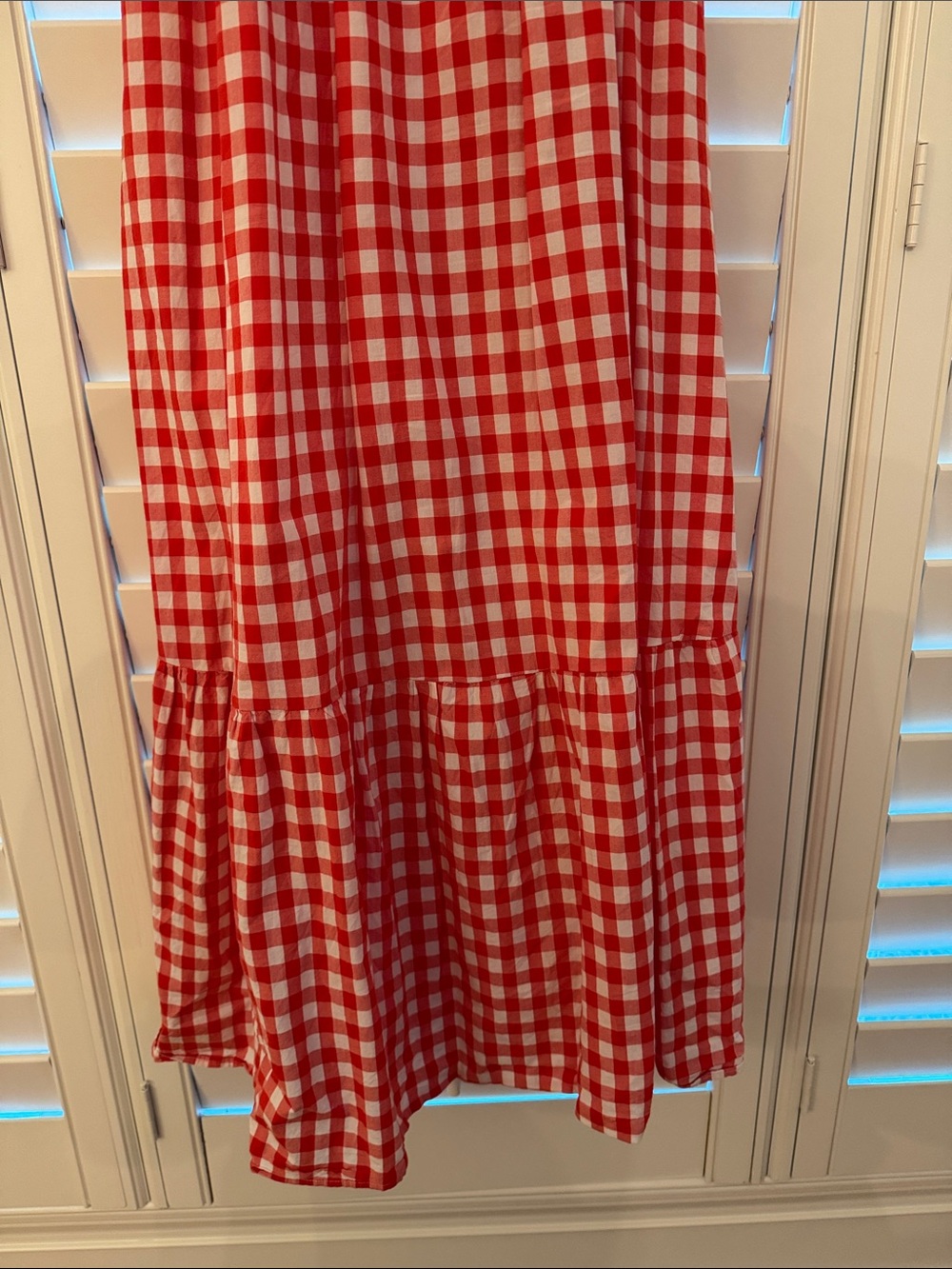 Amazon Red and White Gingham Maxi Dress - Picture 3 of 3